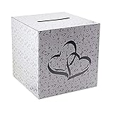 Adorox NEW 3D Double Heart Love Wedding Card Money Gift Box Reception Wishing Well Party Favor Decoration