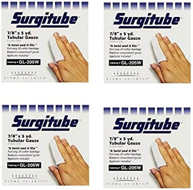 Surgitube Tubular Gauze - White - (7/8)" (4 Pack)