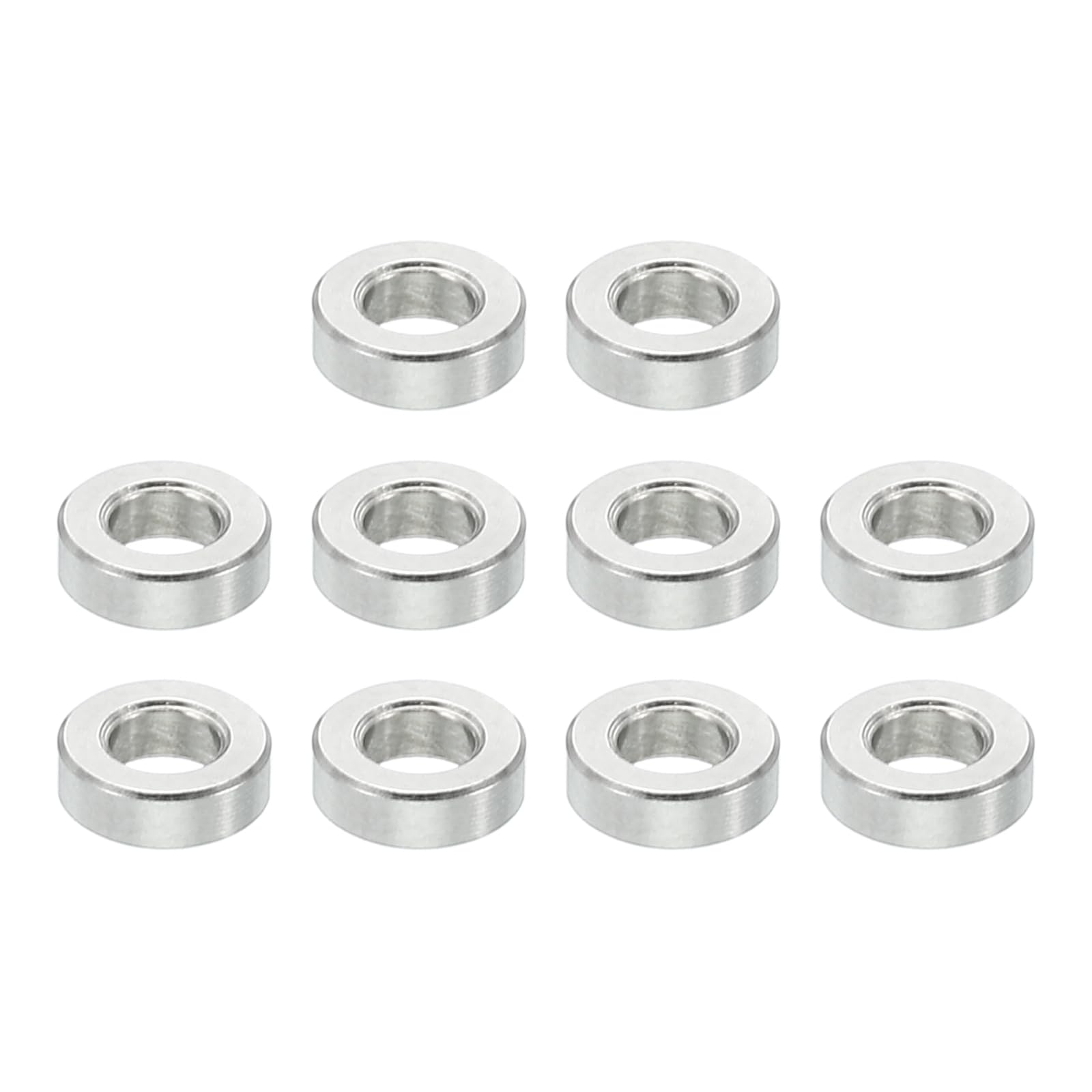 PATIKIL M3 Stainless Steel Spacers, 10 Pcs Metal Spacer Stainless Steel 3.1mm ID x 6mm OD X2mm L Stainless Steel Spacers Screw Standoff Round for 1/8 Inch or M3 Screw Bolts