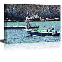 Canvas Wall Art Fisherman Canvas Prints Home Artwork Decoration for Living Room,Bedroom - 16x24 inches