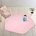 beebeerun Kids Play Mat Plush Carpet Rug Hexagon Coral Play Mat Rug for Princess Tent