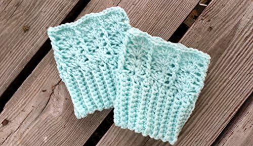 Shell- crochet Boot Toppers - handmade crochet - free shipping