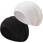 JarseHera 2PCS Cotton Slouchy Beanie Chemo Headwear Soft Slouch Cancer Caps Hats Head Cover for Hair Loss