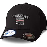 Flexfit Cap for Men & Women Embroidered Firefighter Fireman Retired Embroidery Flexfit Hats Baseball Caps