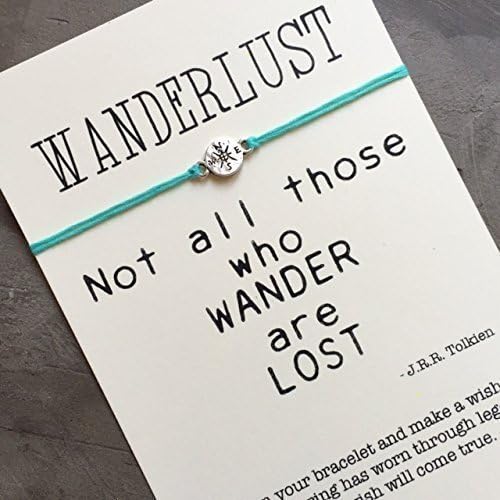 Carrie CloverWanderlust Bracelet Set for 2, Compass Charm Bracelets - Gifts for Travelers, Friendship Bracelet, Wanderlust Bracelet, Travel Gifts, Best Friend Bracelet, A98A with beads