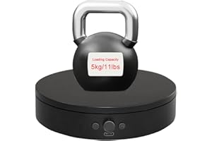 Rotating Display Stand with Type-C Power Cable, Motorized Turntable Adjustable Speed and Direction for Photography, spinning 
