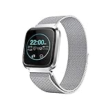 Smart Watch with Bluetooth Fitness Tracker Color Touch Screen Heart Rate Monitor Activity Tracker Pedometer Sleep Monitor Blood Pressure IP68 Waterproof for Smartphone
