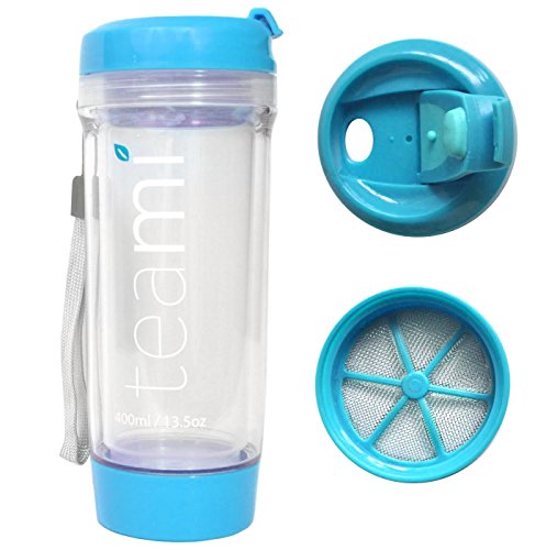 FRUIT INFUSER Water Bottle Tumbler with a Lid | 100% BPA FREE | Our Best Infusion Bottles for Infused Fruit, Smoothies, Tea, and Coffee | Double Walled Mug, Hot & Cold (13.5 Ounces, Blue) FRUIT INFUSER Water Bottle Tumbler with a Lid | 100% BPA FREE | Our Best Infusion Bottles for Infused Fruit, Smoothies, Tea, and Coffee | Double Walled Mug, Hot & Cold (13.5 Ounces, Blue)