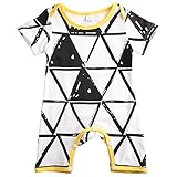 Baby Girls Boys Romper Jumpsuit Playsuit Bodysuit Outfits Clothes , White&Black, 18-24 Months