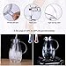 ONEISALL GYBL629 Penguin Shape Large Capacity Borosilicate Glass Water Pitcher with Stainless Steel Lid, Glass Water Jug for Hot or Cold Water, Ice Tea and Juice Beverage, 2600ML