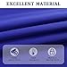 DONREN 2 Panels Royal Blue Blackout Curtain Panels for Bedroom - Thermal Insulated Solid Rod Pocket Curtains (42 x 72 Inches)