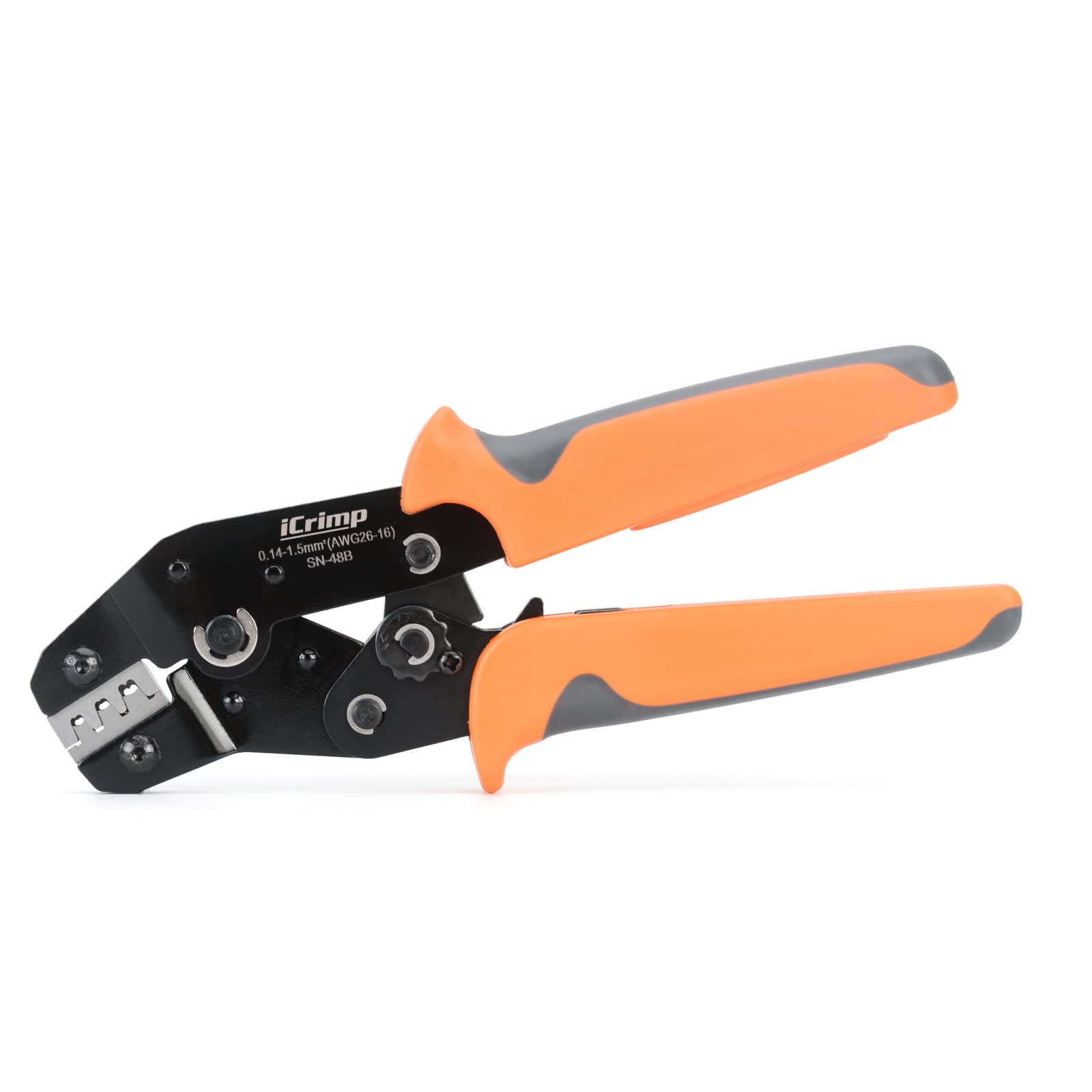 iCrimp SN-48B Pin Crimping Tool, 0.14–1.5mm² Wire Crimper for Dupont, JST-SM, Molex Micro-Fit Terminals, Compatible with 3.96/4.8/5.08/6.3mm Connector Pins