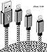 NataX iPhone Cable, 3Pack 3FT Nylon TPE Braided Cord Lightning Cable Certified to USB Charging Charger for iPhone X /8/8 Plus/7/7 Plus/6/6S/6 Plus/6S Plus/5/5S/5C/SE,iPad,iPod Nano 7