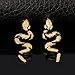 U7 Snake Earrings 18K Gold Plated CZ Eye Serpent Stud Earrings Gothic Punk Animal Drop Earrings