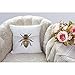 HGOD DESIGNS Bee Pillow Cover,Decorative Pillow Bees Watercolour Drawing Pillow Cases Cotton Linen Outdoor Indoor Square Cushion Covers for Home Sofa Couch 18x18 inch Yellow