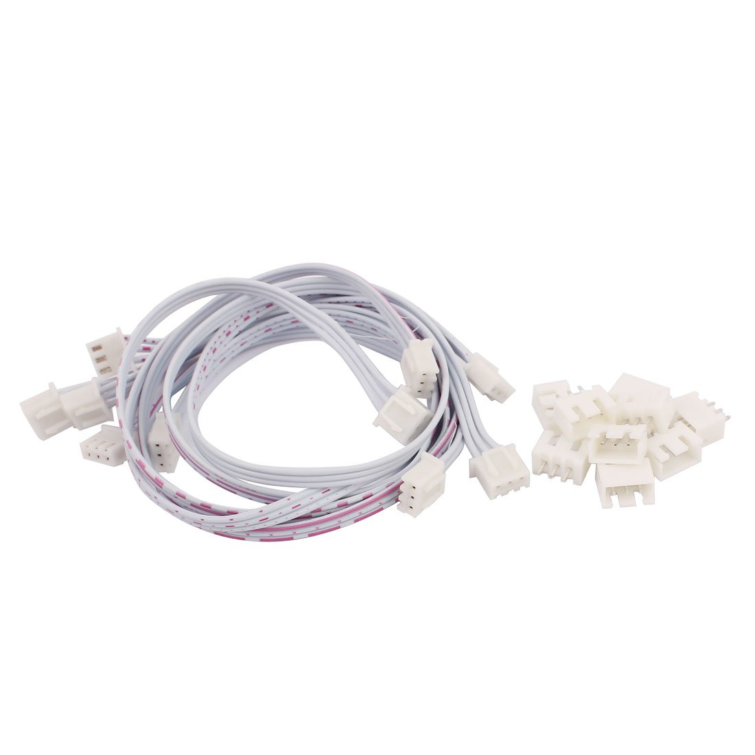 Sourcingmap 5Pcs Dual End XH2.54 3P Female Connector Cable 30cm Length w Pin Header