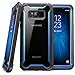 i-Blason Ares Full-Body Rugged Clear Bumper Case with Built-in Screen Protector for Samsung Galaxy S8+ Plus 2017 Release, Black/Blue