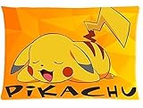 Hot Sale Custom Pokemon Cute Pikachu Zippered Pillow Case 20 X 30-Inches