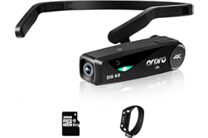 ORDRO EP6 Plus 4K Head Mounted Camera Hands Free Lightweight Mini Wearable Camcorder