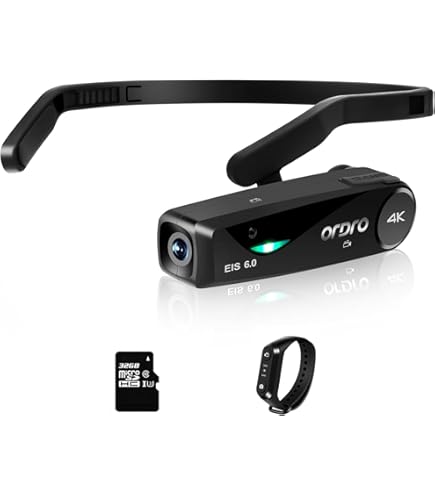 Amazon.com : ORDRO EP8 Combo 4K Head-Mounted Video Camera, Ultra 