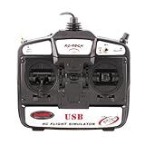 New RC Tech 6 CH Flight Simulator Remote Control w/ Software for Helicopters/ Airplanes