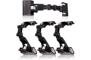 ZORZA 4Pcs Flexible Paper Stand for Desk Rotatable Foldable Document Holder Double Head Paper Holder for Typing Computer Monitor Canvas Clamp