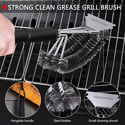 image for Homemaxs Grill Tools，BBQ Tools Set 5pcs with Case for Men, Stainless