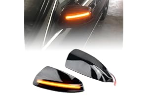 QKLsudua 2pcs Dynamic Sequential Blink Compatible with Be-nz ML Class W164 ML300 ML500 ML550 ML320 C-Class W204 LED Side Mirr