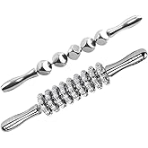 ONUEMP 2pcs Stainless Steel Massage Rollers for Ice Body Sculpting, Maderoterapia Kit Colombiana Professional, Cellulite Massager Roller, Lymphatic Drainage Massager, Cellulite Remover for Leg Back