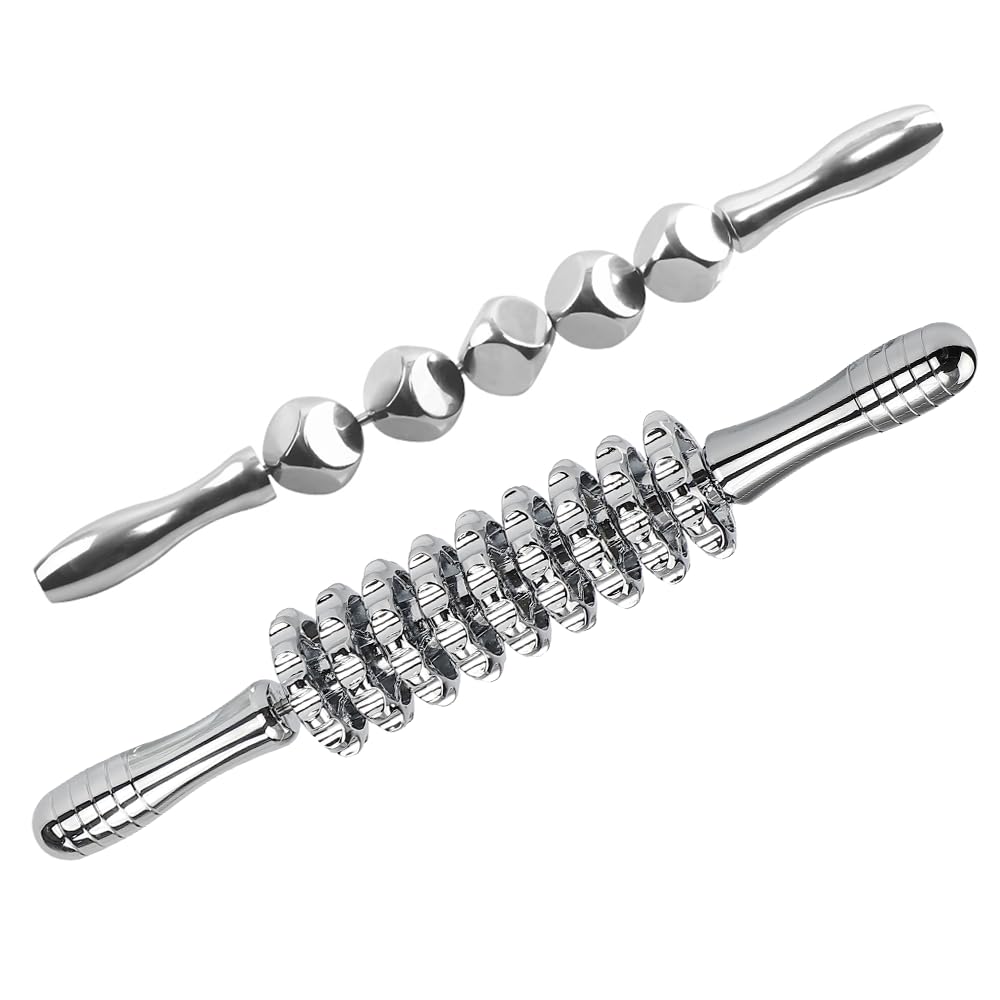 Photo 1 of ONUEMP 2pcs Stainless Steel Massage Rollers for Ice Body Sculpting, Maderoterapia Kit Colombiana Professional, Cellulite Massager Roller, Lymphatic Drainage Massager, Cellulite Remover for Leg Back
