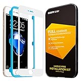 iPhone 7 Screen Protector, ESR iPhone 7 Screen Protector Full Screen Tempered Glass Easy to Install Scratch Proof Edge to Edge Ultra Clear Protector for 4.7 inches iPhone 7 (White)