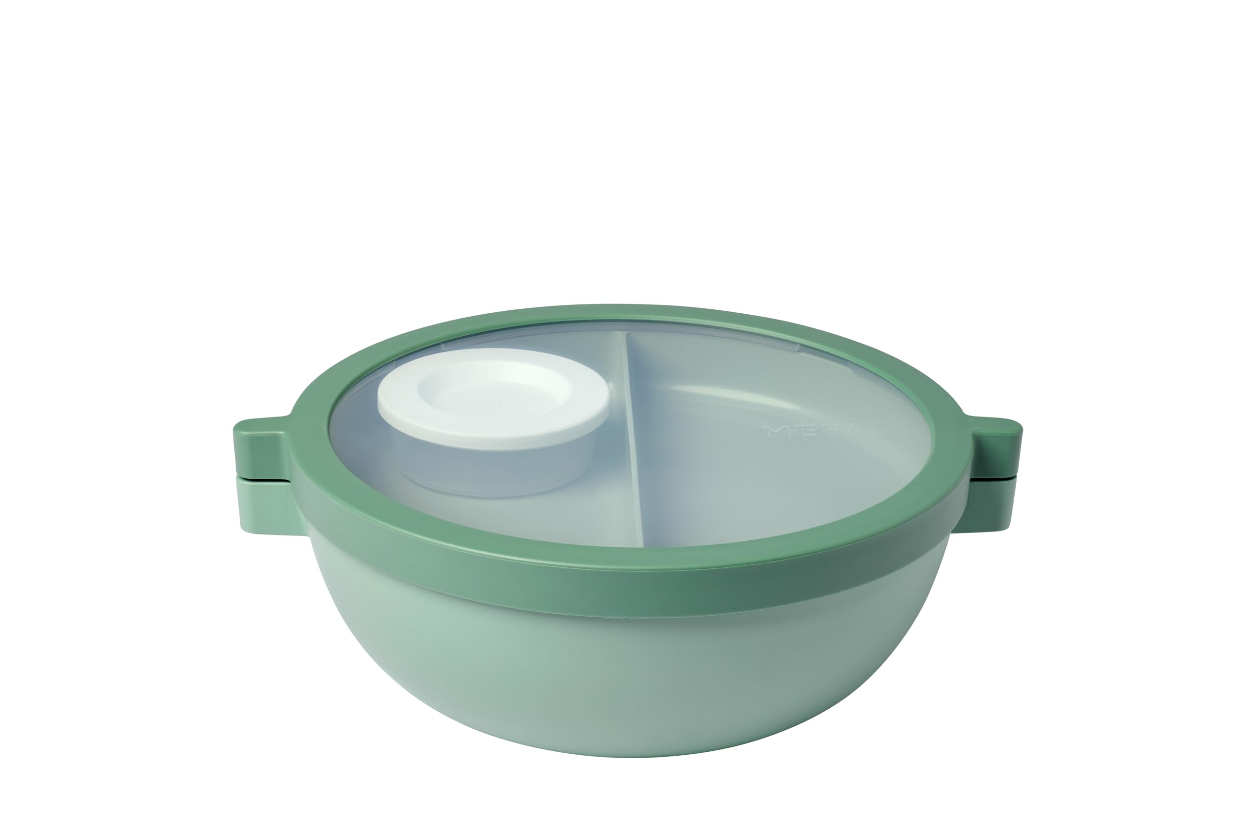Mepal - Bento Lunch Bowl Vita - Multi-Compartment - Extra Bowl with lid, Dressing Container & Tray - Bento Box - Salad Lunch Box - Nordic sage