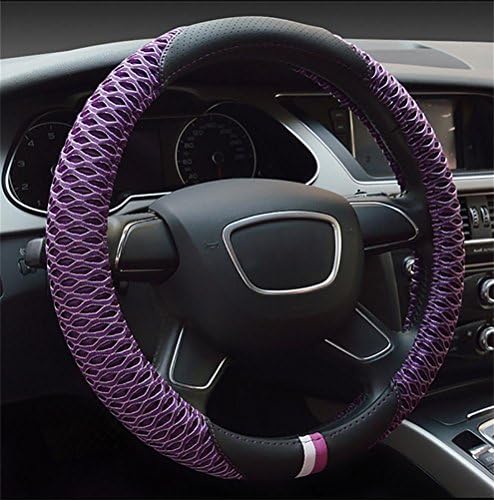 Car Steering Wheel Cover, summer ice silk steering wheel protective cover, non-slip, breathable , purple
