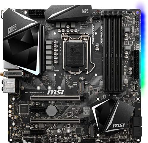 Msi Mpg Z390m Gaming Edge Ac Lga1151 Intel 8th And 9th Gen M 2 Usb 3 1 Gen 2 Ddr4 Hdmi Dp Wi Fi Sli Cfx Micro Atx Z390 Gaming Motherboard Computers Accessories Amazon Com