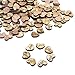 CEWOR 300pcs Rustic Wooden Pattern Love Hearts Shaped Wood Slices Crafts for Wedding Table Scatter Decoration