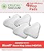 Think Crucial 4 Replacements For Bissell Mop Pads Fit Steam Mop Select Model 94E9T(A), Compatible With Part # 76B2A, Washable & Reusable