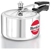 Hawkins Classic 3Liters(Wide) Aluminium Inner Lid Pressure Cooker(Silver)