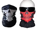 Diageng Black Seamless Skull Face Tube Mask BUFF-Thin
