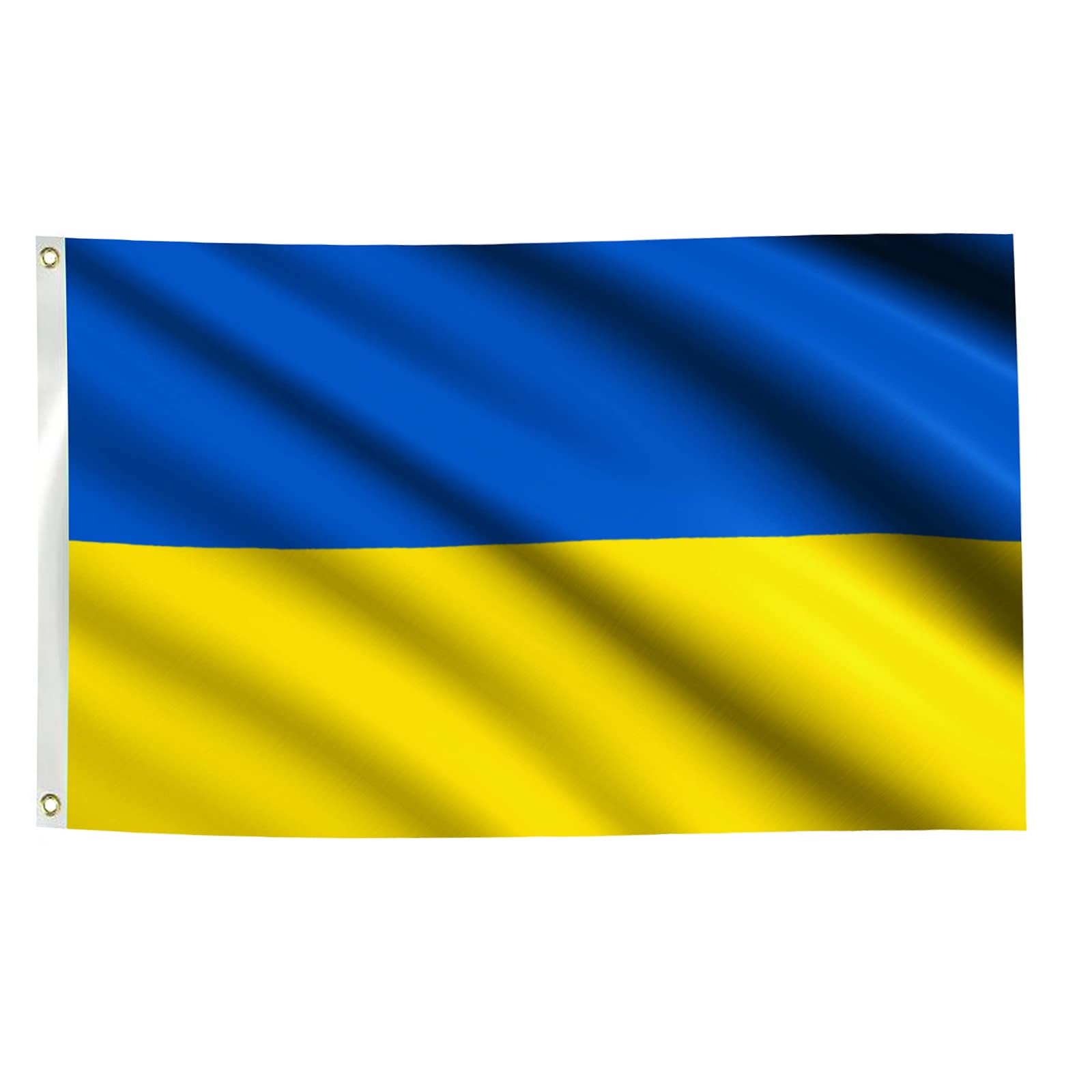 Shonye 5x3Ft Ukraine Flag, Durable Ukrainian Flag with 2 Metal Eyelets Used Indoor and Outdoor, Bright Color Ukrainian National Flag Decorated in Sporting Events, Parties, Parade