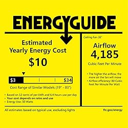 Siljoy 36" Retractable Crystal Ceiling Fans with