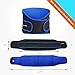 Runflory Waist Trimmer Belt Support Brace, Adjustable Lower Back Lumbar Support Straps - Weight Loss Ab Belt, Breathable Stomach Wrap Waist Trainer Cincher Girdle for Men & Women - Blue & Black