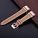 bayite Leather Band for Fitbit Charge 2, Light Brown with line, 5.5
