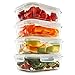 1 Compartment Glass Meal Prep Containers (4 Pack, 28 oz) - Glass Food Storage Containers with Lids, Glass Lunch Box, Glass Bento Box Lunch Containers, Portion Control, Airtight