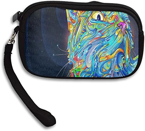 ZGZGZ Womens Girls Rainbow Cat Small Wallet Coins Wallet With Zipper