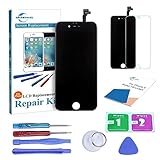 Qi-Eu Screen Replacement for iPhone 6 inch Touch Screen Digitizer Replacement Full Assembly ( Black)Repair Tools Kit and Instructions are Included