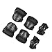 eNilecor Kid's Knee Pads Elbow Pads Wrist Guards for Skateboarding Cycling Skating Roller Blading Protective Gear Pack of 6 (Small, Black)