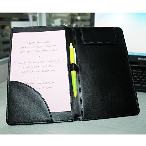 Boshiho Restaurant Menu Covers, PU Leather Menu Folder Clipboard Meeting Pad Portfolio Holder
