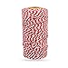 Bakers Twine Red and White, LaZimnInc Cotton Twine Packing String for Gardening, Decoration, Tying Cake and Pastry Boxes, Silverware, DIY Crafts & Gift Wrapping, Art and Crafts (2 mm/328Feet)