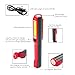 Rechargeable CREE LED COB Work Light, RuiFengShun Multi Bright Modes 3W Portable Hand Held Flashlight with Magnet Base & 120° Rotating Clip for Camping, Emergency, Workshop, Household (Red)