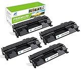 AZTECH 4 Pack 2,300 Pages Yield Black Compatible Toner Cartridge Replaces HP 05A CE505A CE505 For HP LaserJet P2030 P2035 P2035N P2050 P2055 P2055D P2055DN P2055X